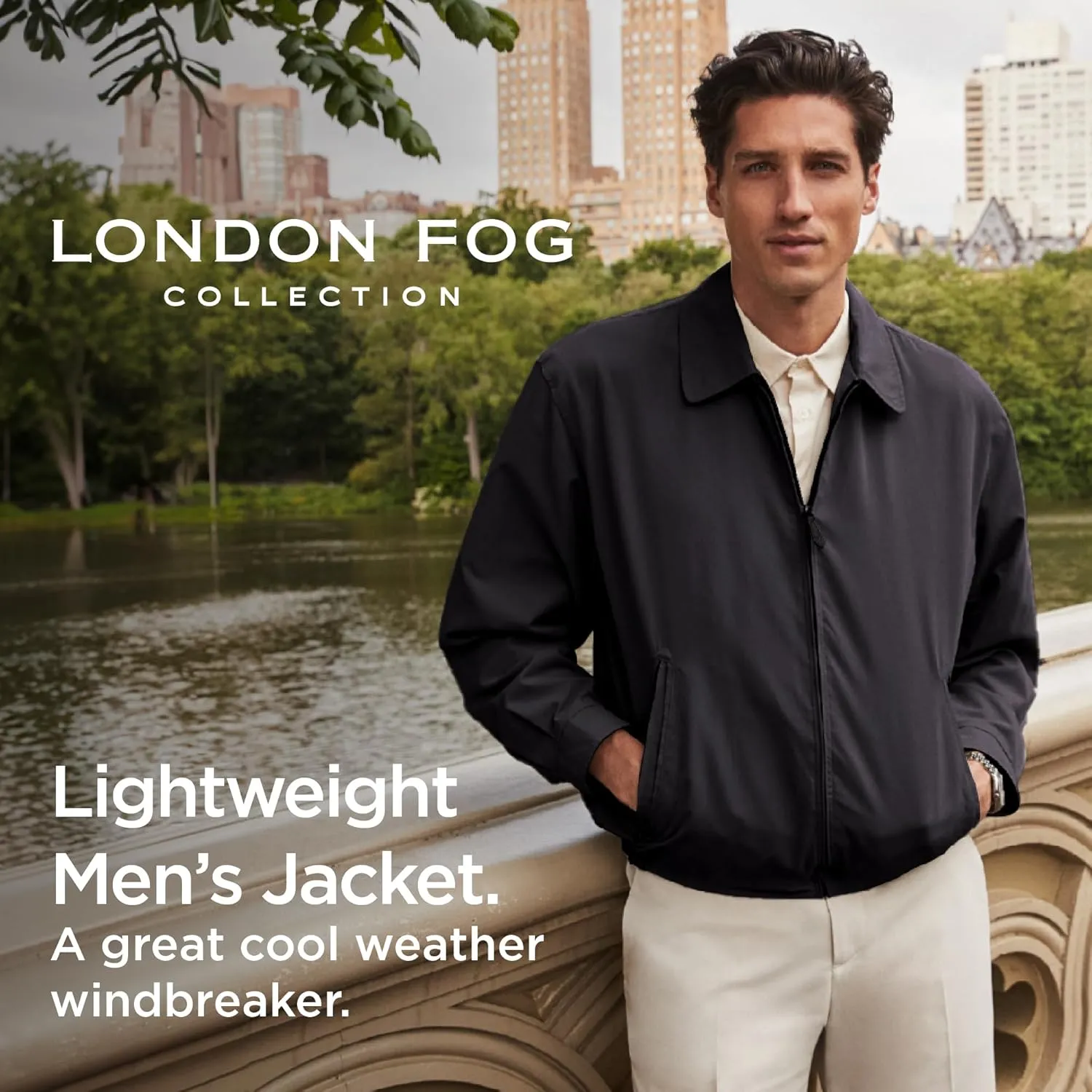 LONDON FOG Men's Auburn Zip-Front Golf Jacket (Regular & Big-Tall Sizes)