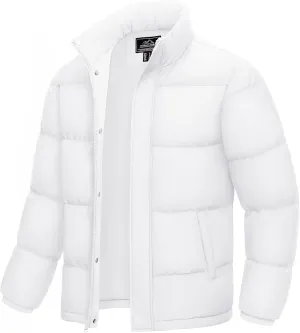 MAGCOMSEN Men's Down Jacket Warm Puffer Jacket Winter Coats Water Resistant Windproof Insulated Jacket