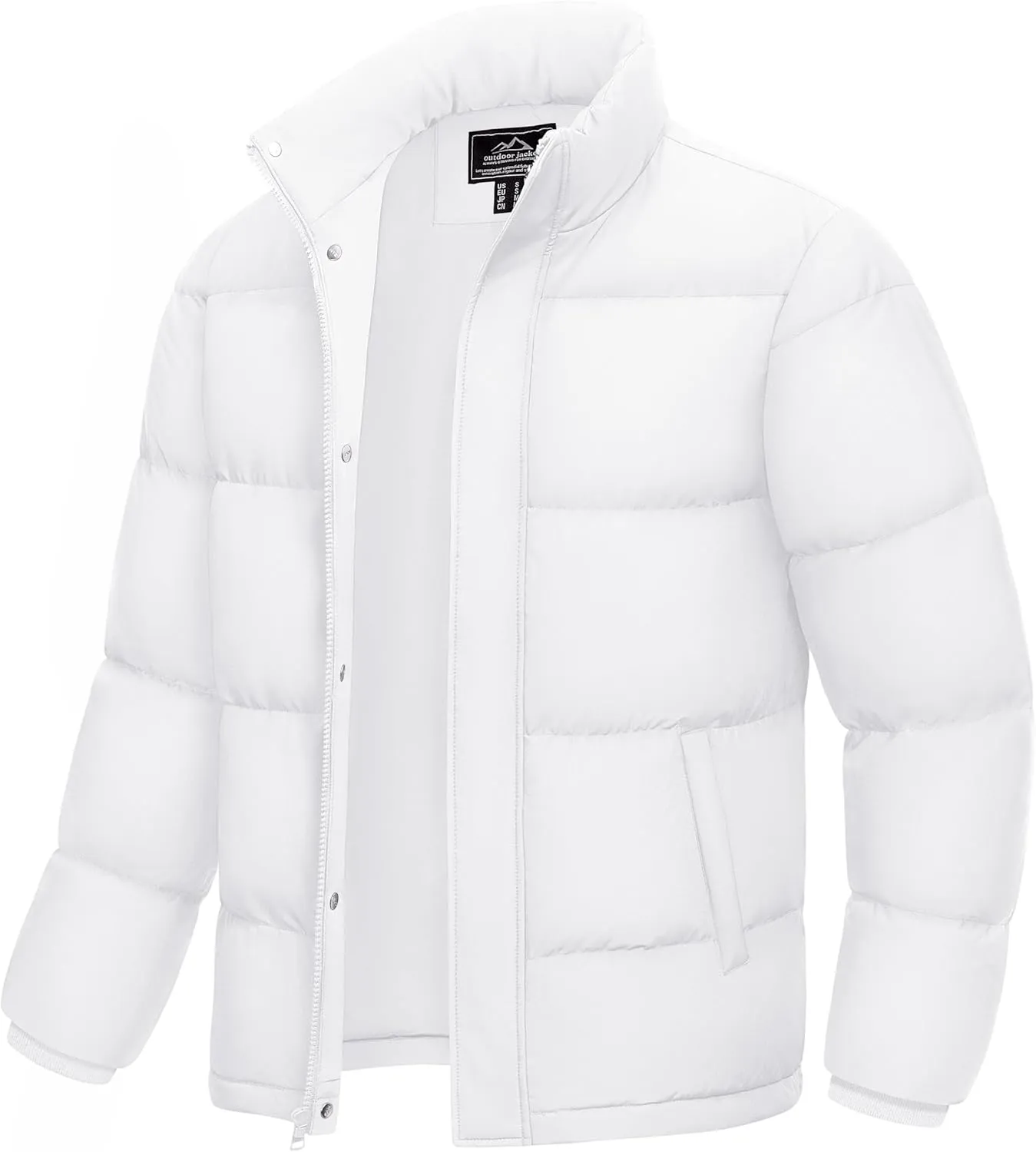 MAGCOMSEN Men's Down Jacket Warm Puffer Jacket Winter Coats Water Resistant Windproof Insulated Jacket