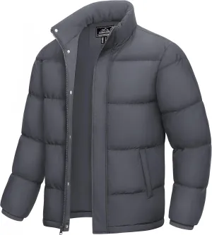 MAGCOMSEN Men's Down Jacket Warm Puffer Jacket Winter Coats Water Resistant Windproof Insulated Jacket