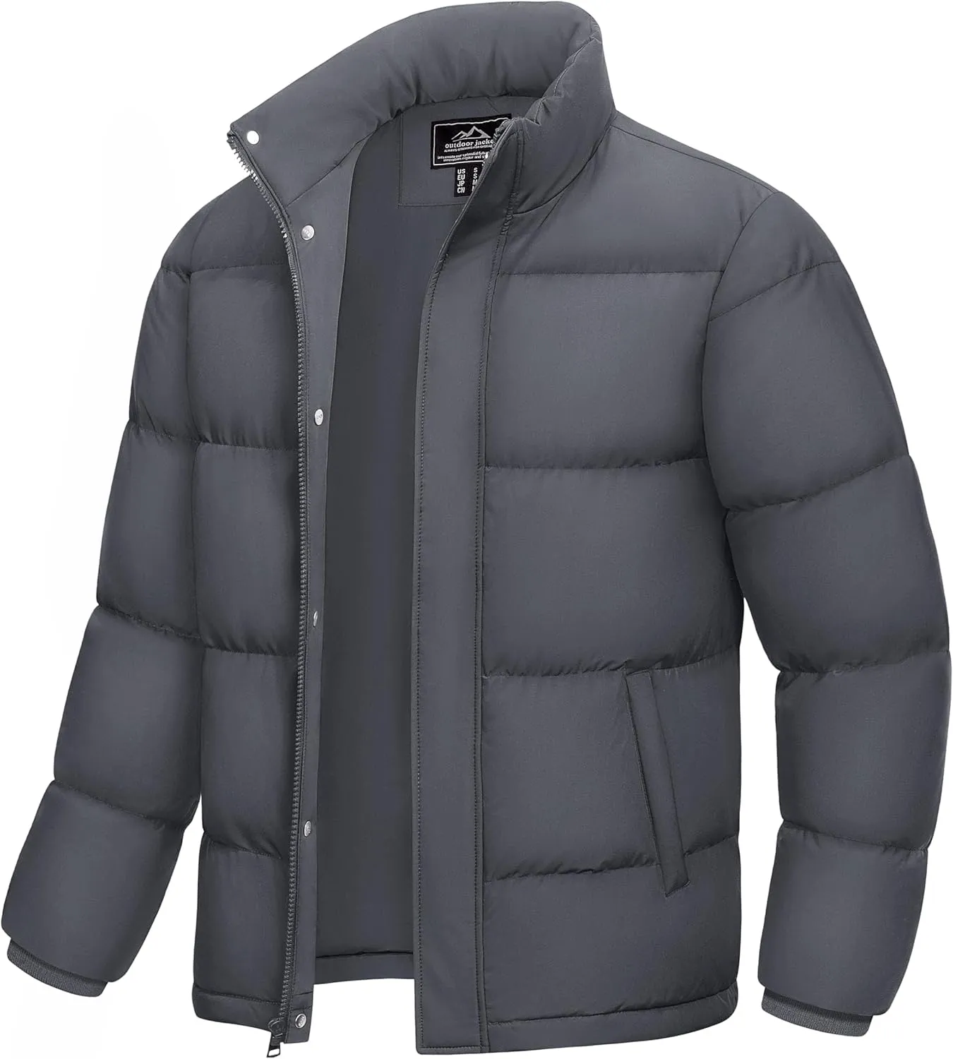 MAGCOMSEN Men's Down Jacket Warm Puffer Jacket Winter Coats Water Resistant Windproof Insulated Jacket