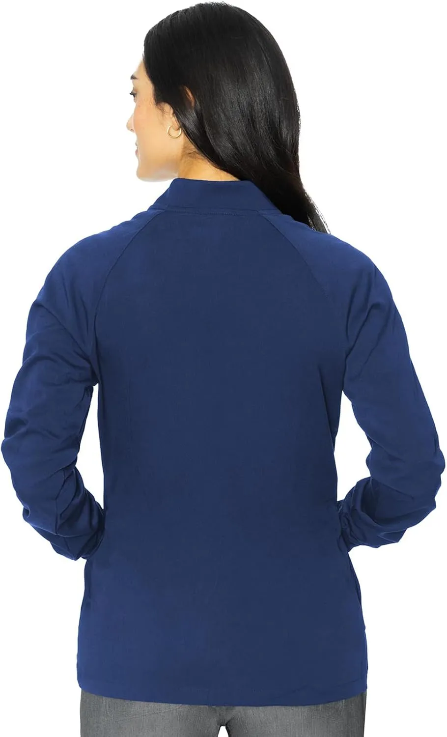 Med Couture Women's Scrub Warm-Up Jacket Raglan with 4 Pockets with Ultra Soft and Durable Fabric - MC7660