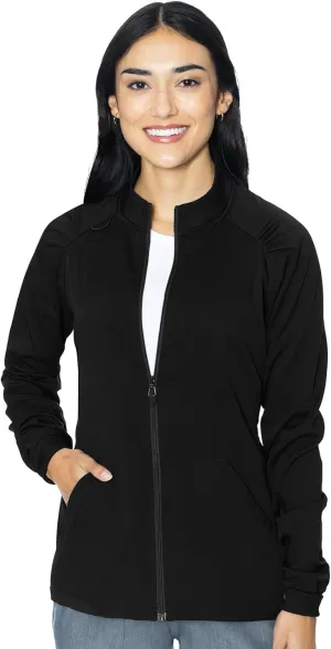 Med Couture Women's Scrub Warm-Up Jacket Raglan with 4 Pockets with Ultra Soft and Durable Fabric - MC7660