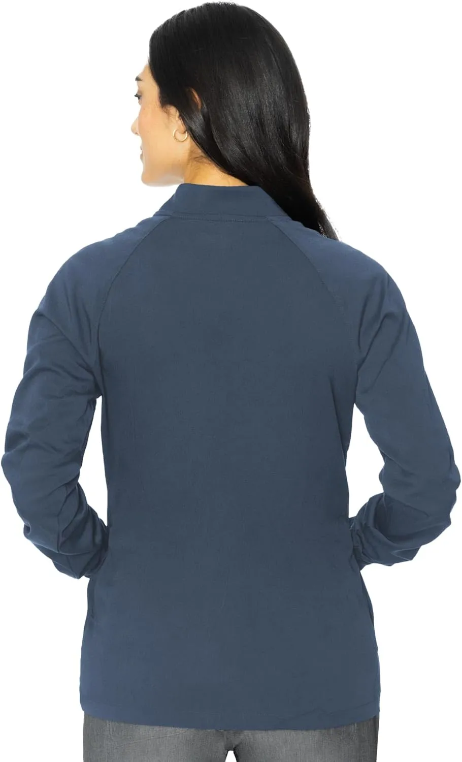 Med Couture Women's Scrub Warm-Up Jacket Raglan with 4 Pockets with Ultra Soft and Durable Fabric - MC7660