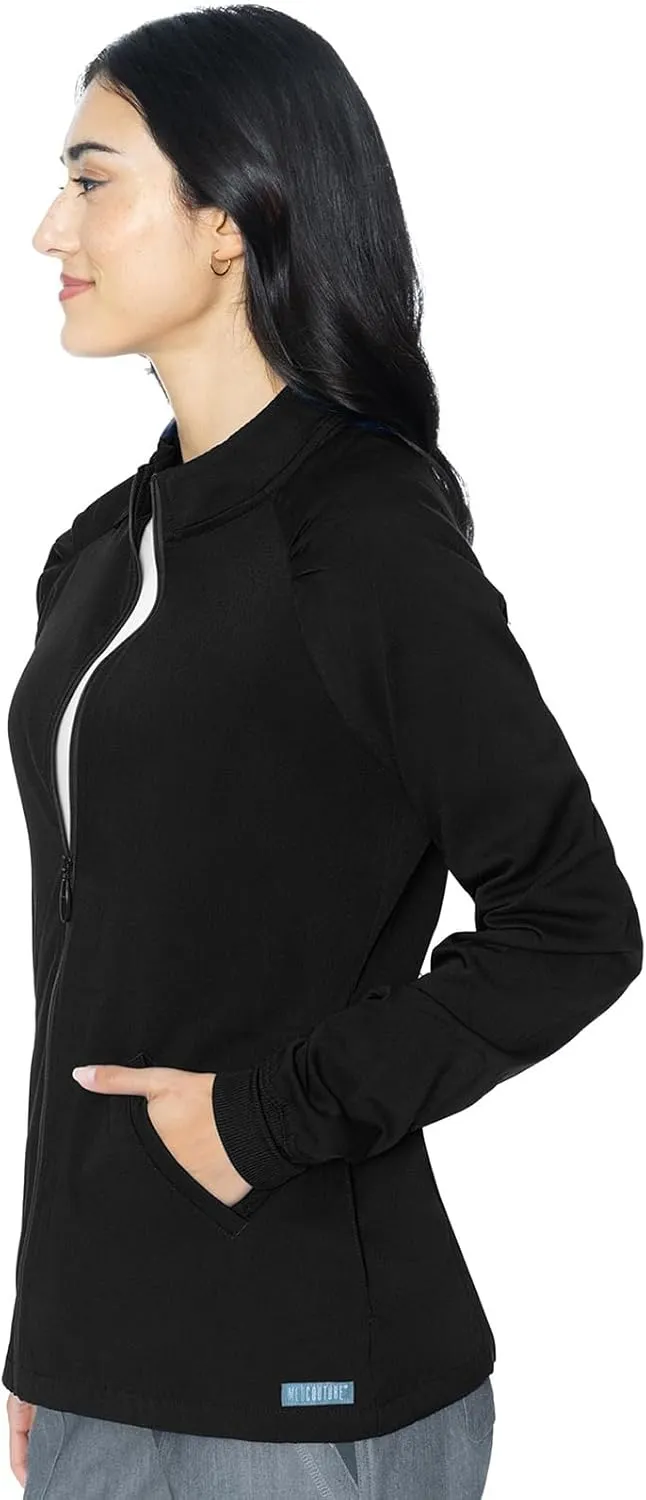 Med Couture Women's Scrub Warm-Up Jacket Raglan with 4 Pockets with Ultra Soft and Durable Fabric - MC7660