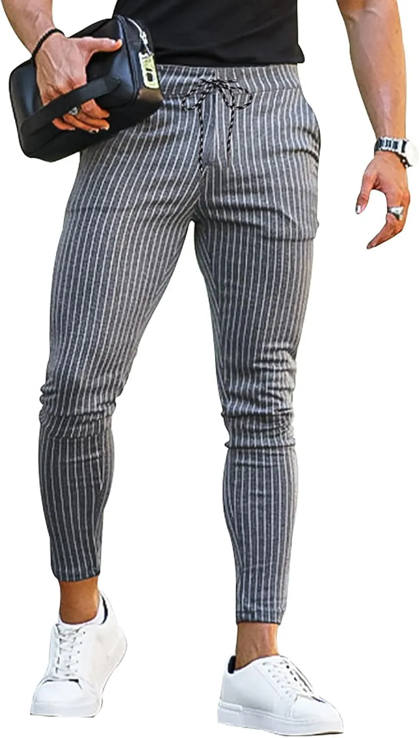 Men Cargo Jogger Lightweight Tapered Hiking Pants Sport Running Sweatpants for Training Elastic Waist Drawstring Jeans