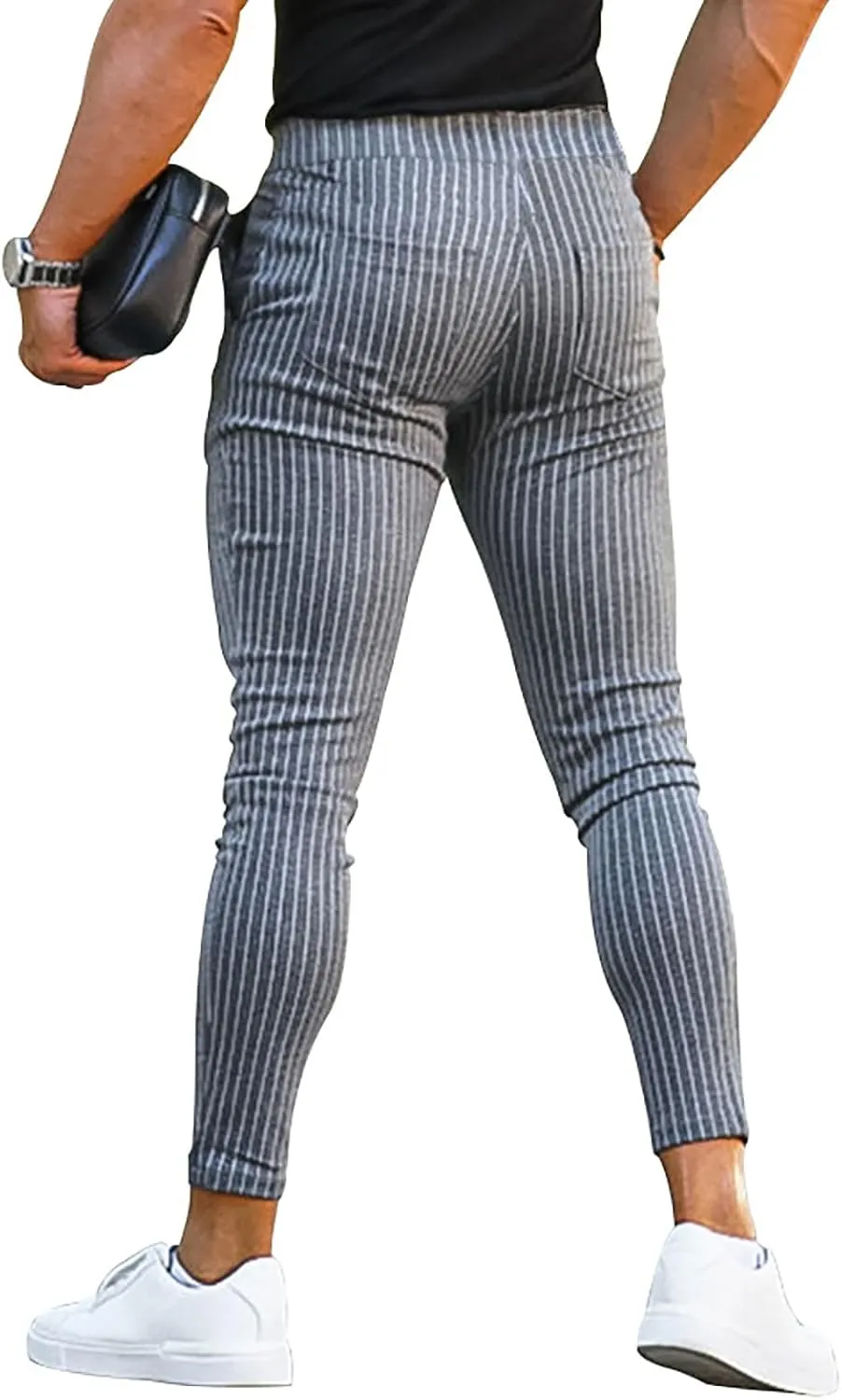 Men Cargo Jogger Lightweight Tapered Hiking Pants Sport Running Sweatpants for Training Elastic Waist Drawstring Jeans