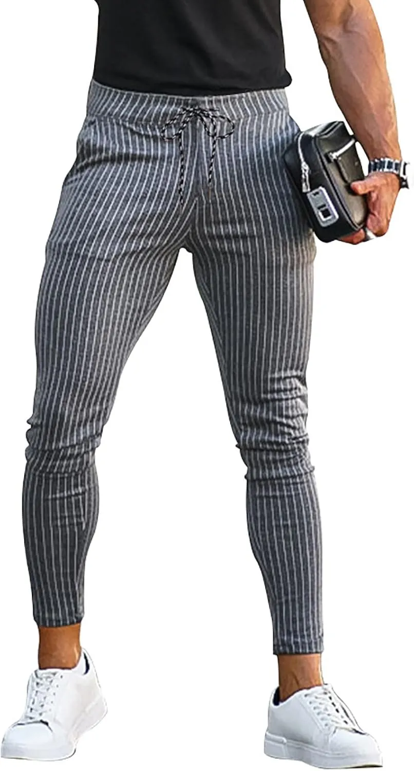 Men Cargo Jogger Lightweight Tapered Hiking Pants Sport Running Sweatpants for Training Elastic Waist Drawstring Jeans