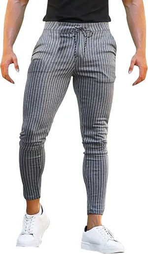 Men Cargo Jogger Lightweight Tapered Hiking Pants Sport Running Sweatpants for Training Elastic Waist Drawstring Jeans