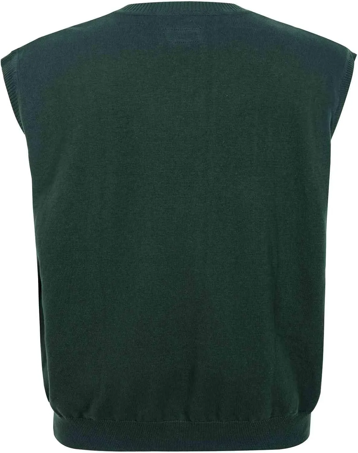 Men Oversized Sweater Vest: Plus Size Big Tall V Neck Cotton Pullover