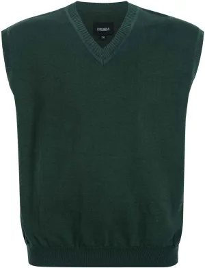 Men Oversized Sweater Vest: Plus Size Big Tall V Neck Cotton Pullover
