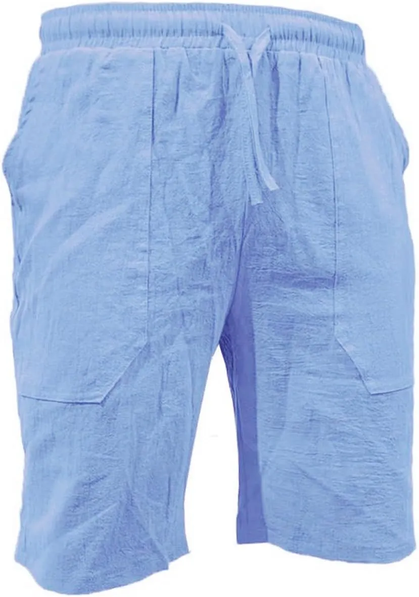 Mens 4XL Linen Summer Beach Shorts Beach Shorts Casual Cotton Linen Shorts Mens 4XL Linen Summer Beach Shorts Mens