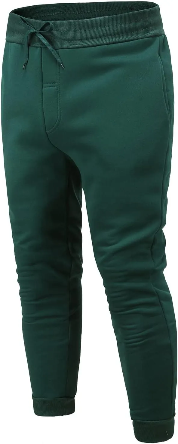Men's Casual Cotton Sweatpants Elastic Waist Drawstring Joggers Stretch Slim Fit Sport Pants for Men with Pockets