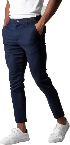 Mens Casual Pant Slim-Fit Wrinkle-Resistant Flat-Front Stretch Chino Pant Stretch Waist Tapered Trousers for Business