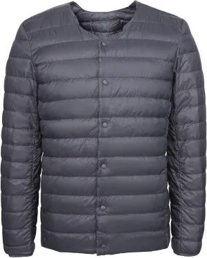 Men's Down Jacket Male Lightweight Puffer Winter Collarless Jacket Man Warm Inner Down Jacket Liner