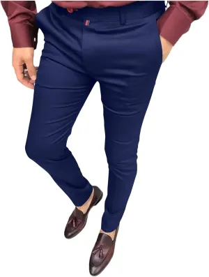 Men's Dress Pants Fashion Stretch Skinny Slim Fit Regular Fit Business Chino Pants Casual Fashion Golf Pencil Pants