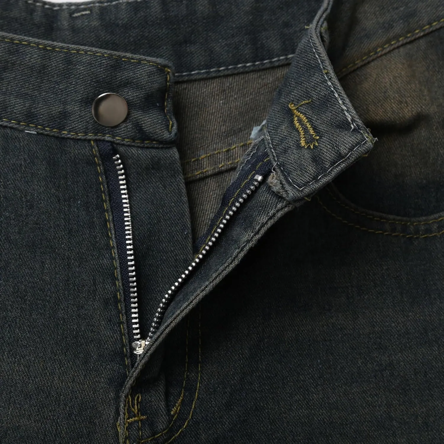 Mens Loose Hip Hop Cropped Jean Shorts Work Denim Shorts with Pockets Summer Casual 2025 Trendy Streetwear