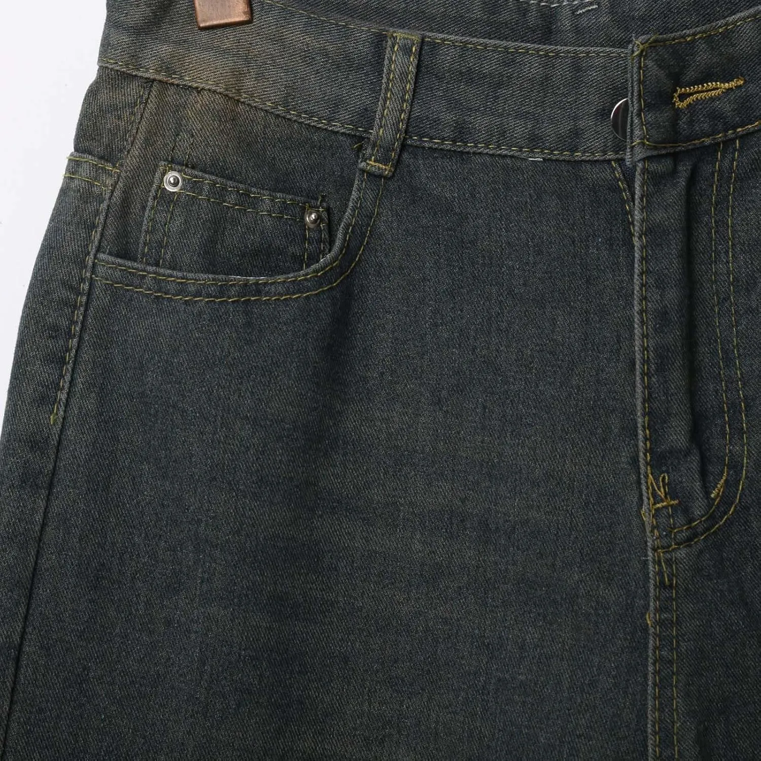Mens Loose Hip Hop Cropped Jean Shorts Work Denim Shorts with Pockets Summer Casual 2025 Trendy Streetwear