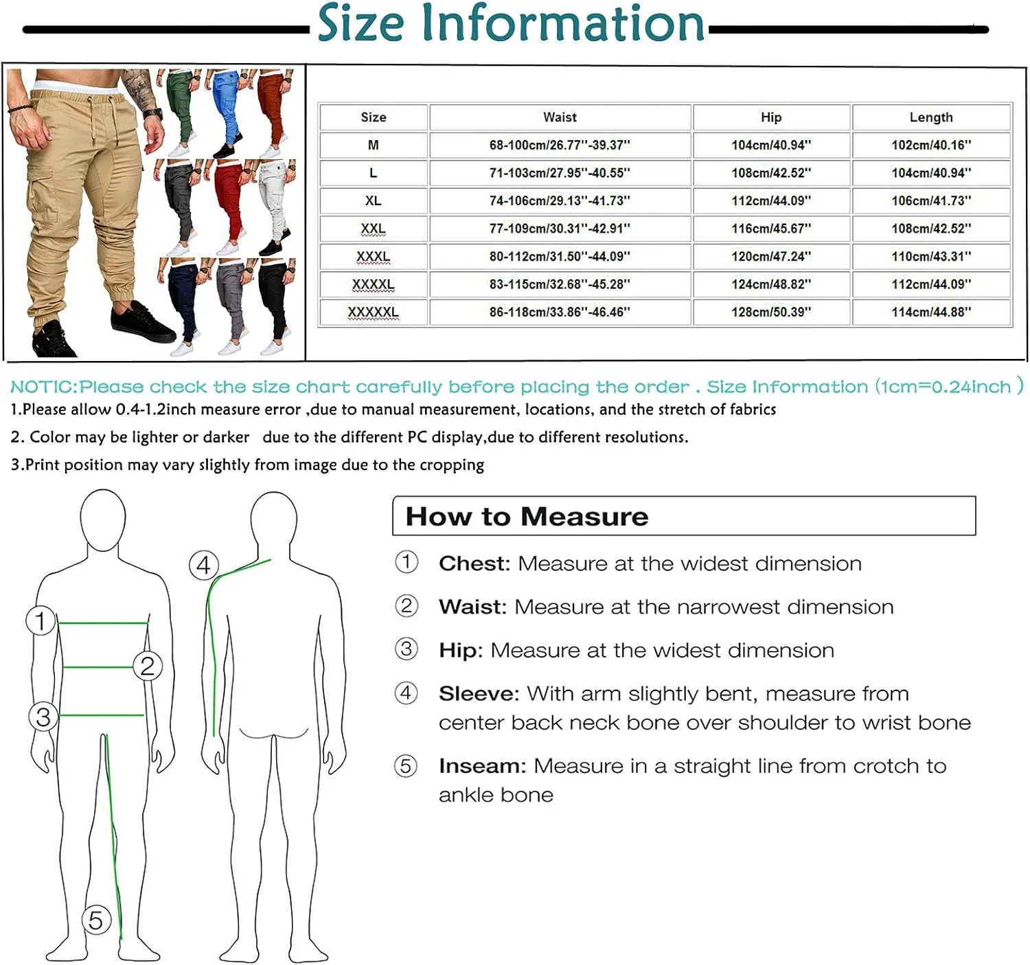 Men's Pants Mens Casual Pants Sports Casual Jogging Trousers Lightweight Hiking Work Pants Outdoor Pant