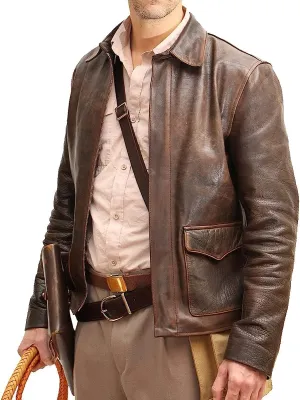 Mens Raider Of The Lost Jones Leather Jacket  Vintage Harrison Indiana Leather Jacket  Distressed Leather Jacket