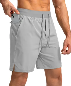 Men's Running Shorts with Zipper Pockets 7"/ 5" / 9" Lightweight Quick Dry Basketball Gym Workout Athletic Shorts for Men