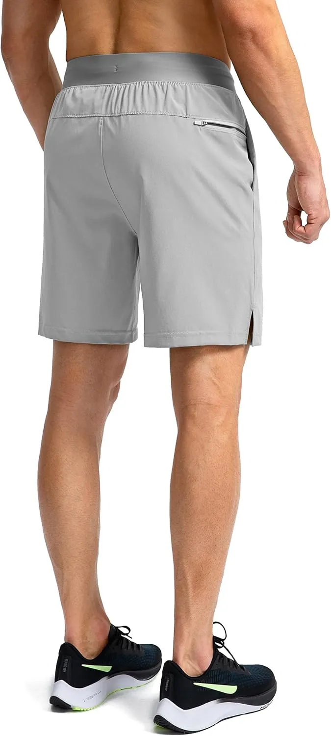 Men's Running Shorts with Zipper Pockets 7"/ 5" / 9" Lightweight Quick Dry Basketball Gym Workout Athletic Shorts for Men
