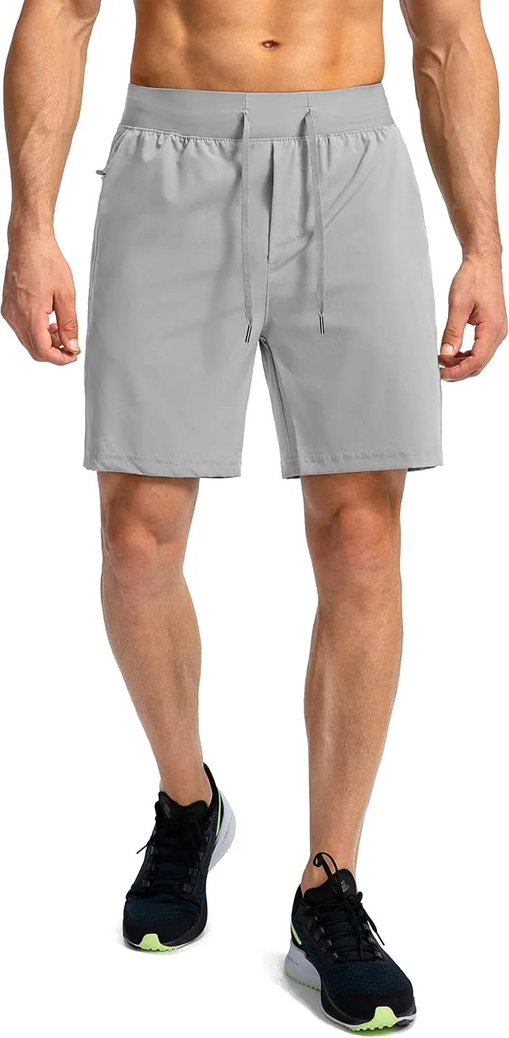 Men's Running Shorts with Zipper Pockets 7"/ 5" / 9" Lightweight Quick Dry Basketball Gym Workout Athletic Shorts for Men