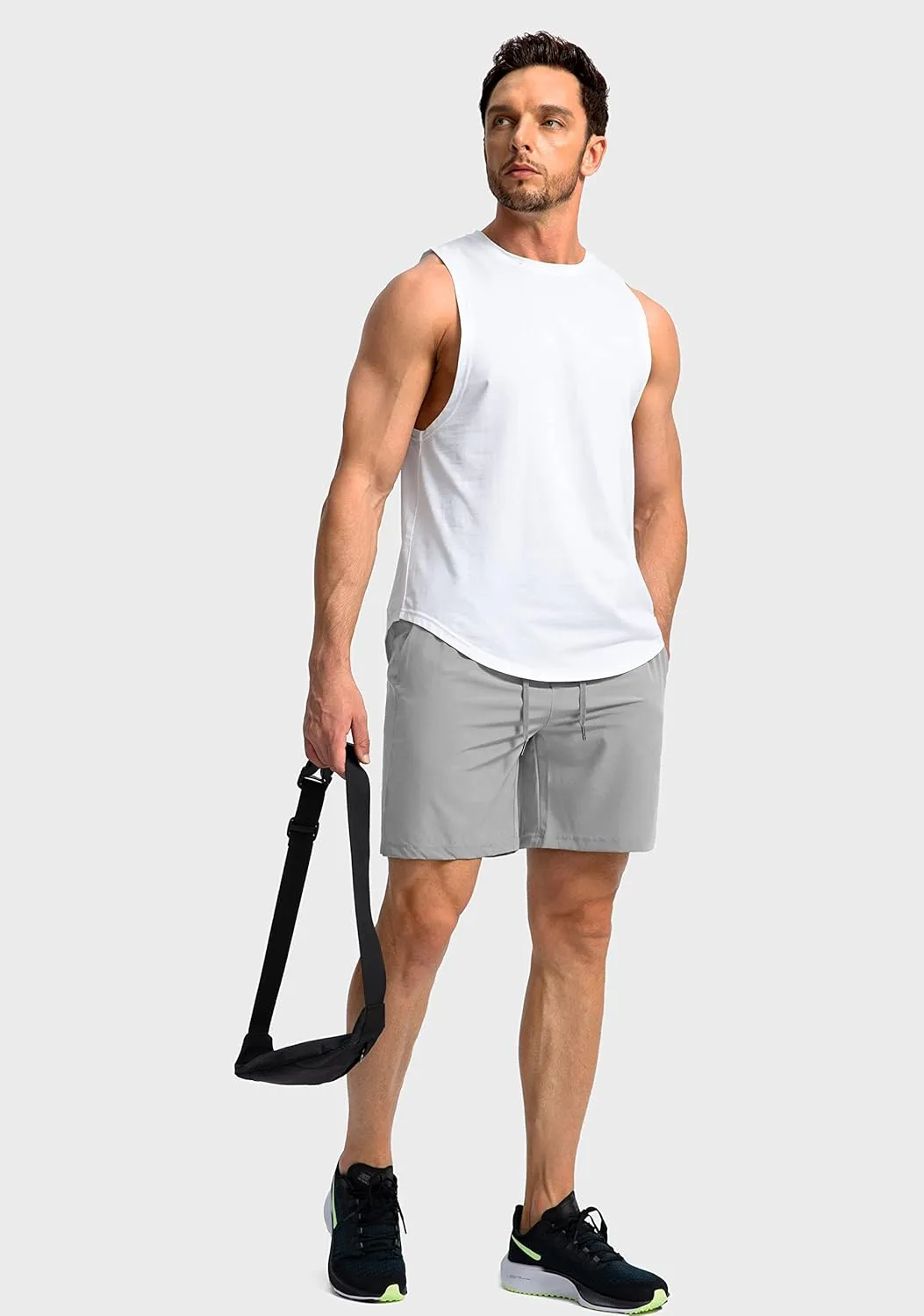 Men's Running Shorts with Zipper Pockets 7"/ 5" / 9" Lightweight Quick Dry Basketball Gym Workout Athletic Shorts for Men