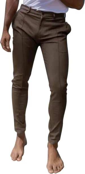 Mens Slim Fit Casual Pants with Pockets Skinny Stretch Tapered Chino Pant Straight Leg Business Dress Trousers for Men