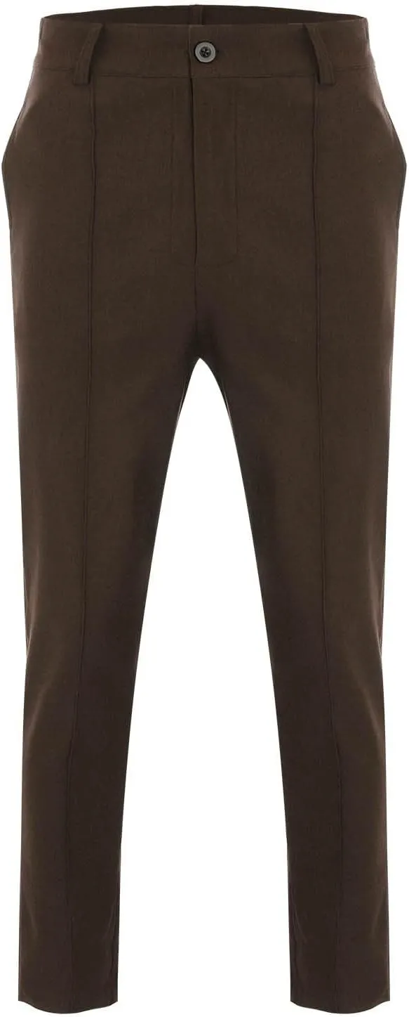 Mens Slim Fit Casual Pants with Pockets Skinny Stretch Tapered Chino Pant Straight Leg Business Dress Trousers for Men