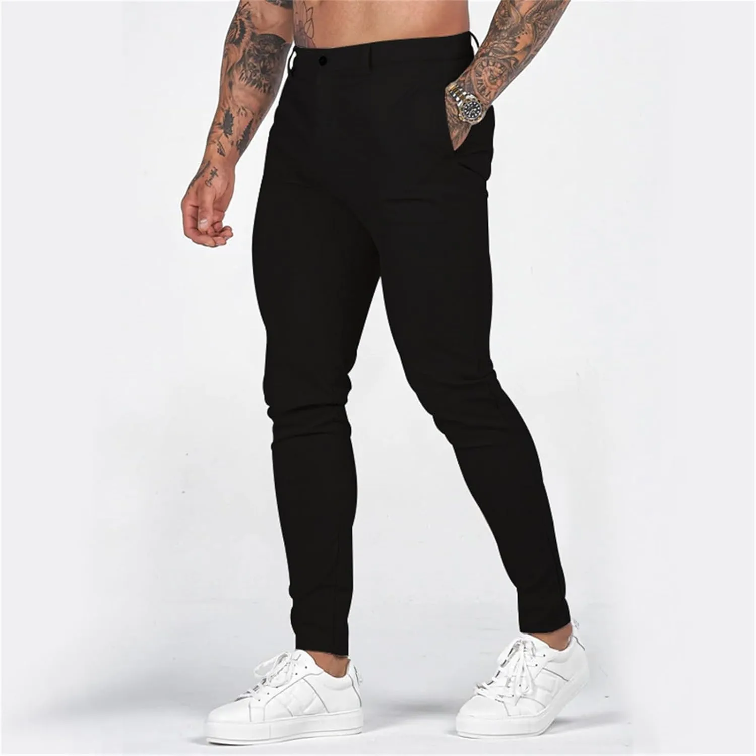 Mens Slim Fit Chino Pants Stretch Golf Pants Men Relaxed Fit Dress Business Casual Dress Pants Cargo Jogger Pants