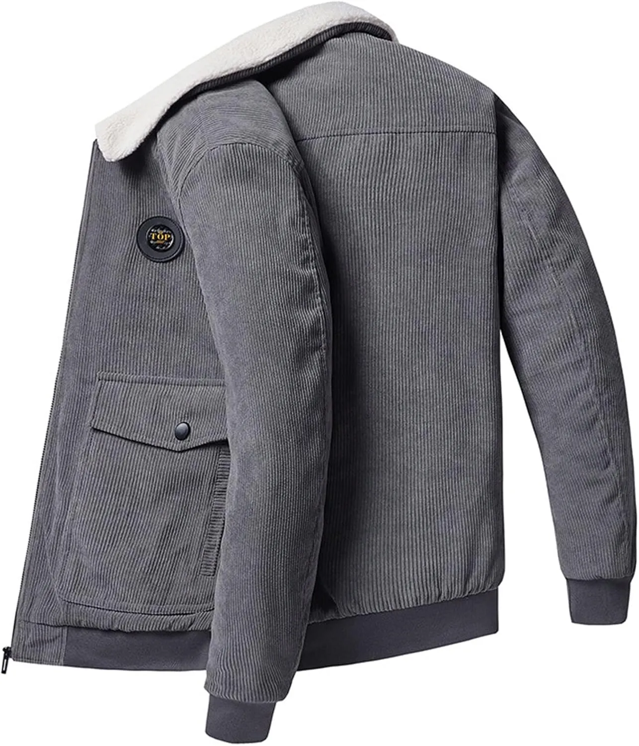 Men's Winter Casual Jacket Men's Winter Cashmere Coat Men's Cashmere Thickened Jacket Cotton Padded Jacket