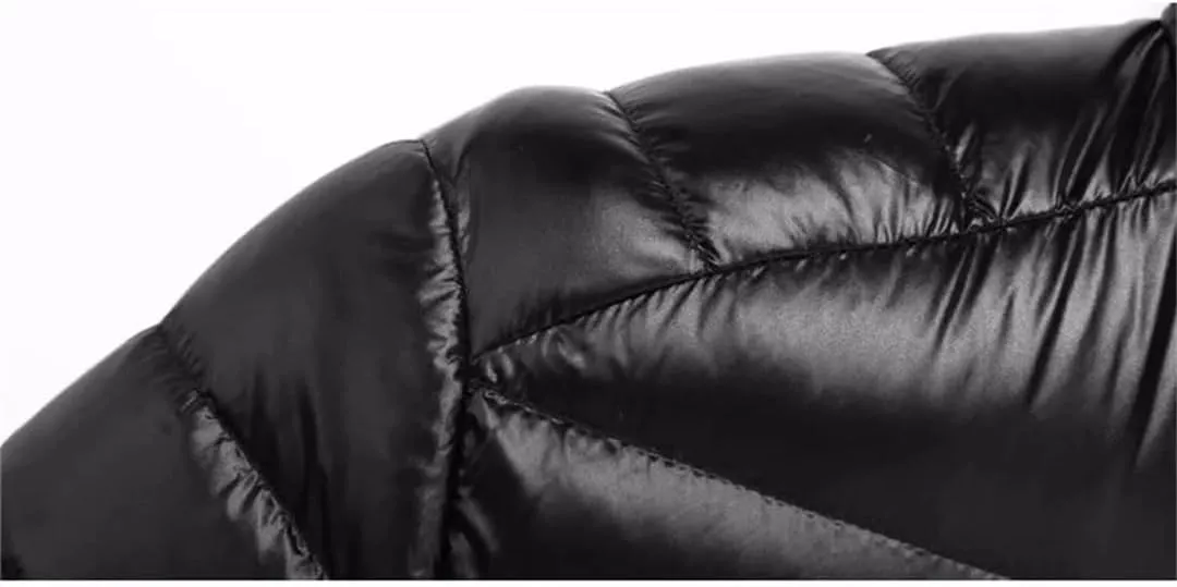Men's Winter Down Coats Ultra Light Down Jacket Lightweight Feather Hooded Warm Portable Coat