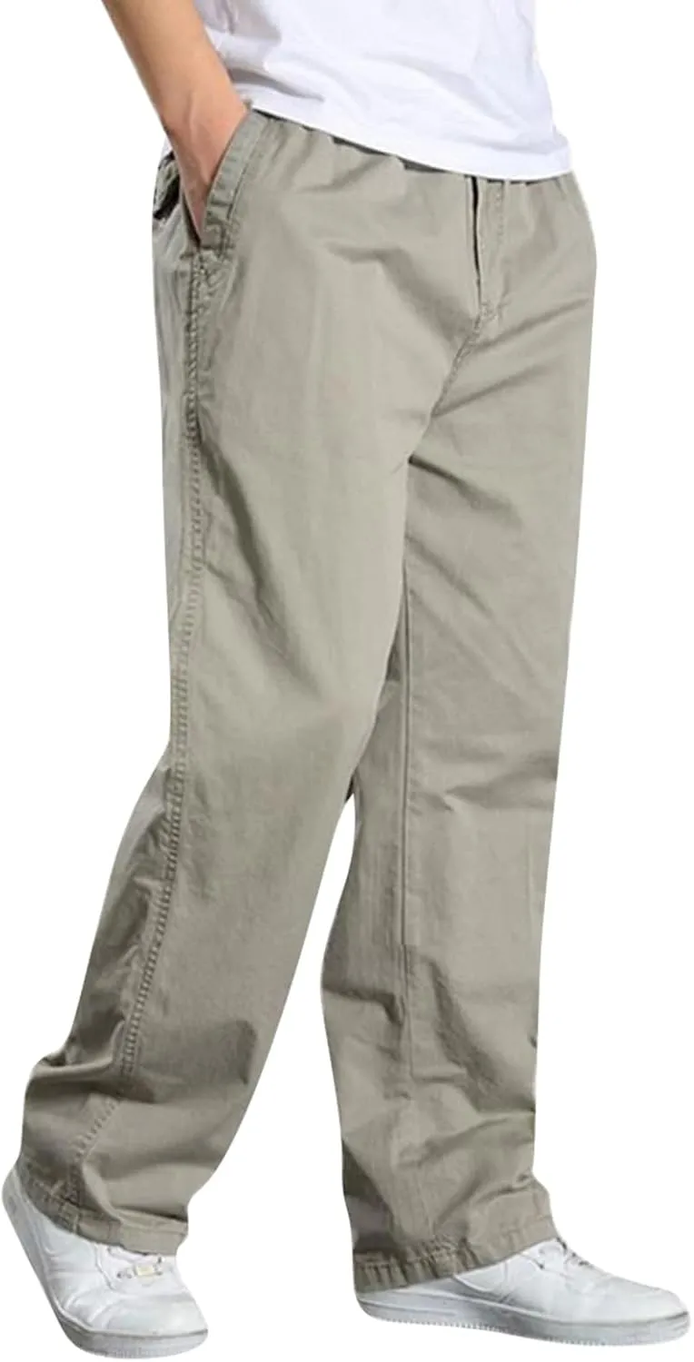 MIDOO Mens Cargo Pants Slim Fit Casual Loose Straight Sweatpants Outdoor Lightweight Work Hiking Pants Jogger Tousers