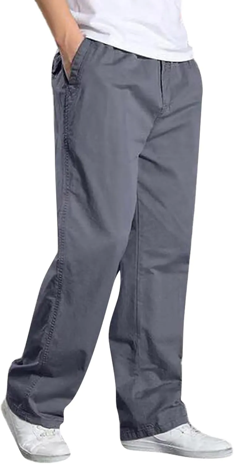 MIDOO Mens Cargo Pants Slim Fit Casual Loose Straight Sweatpants Outdoor Lightweight Work Hiking Pants Jogger Tousers