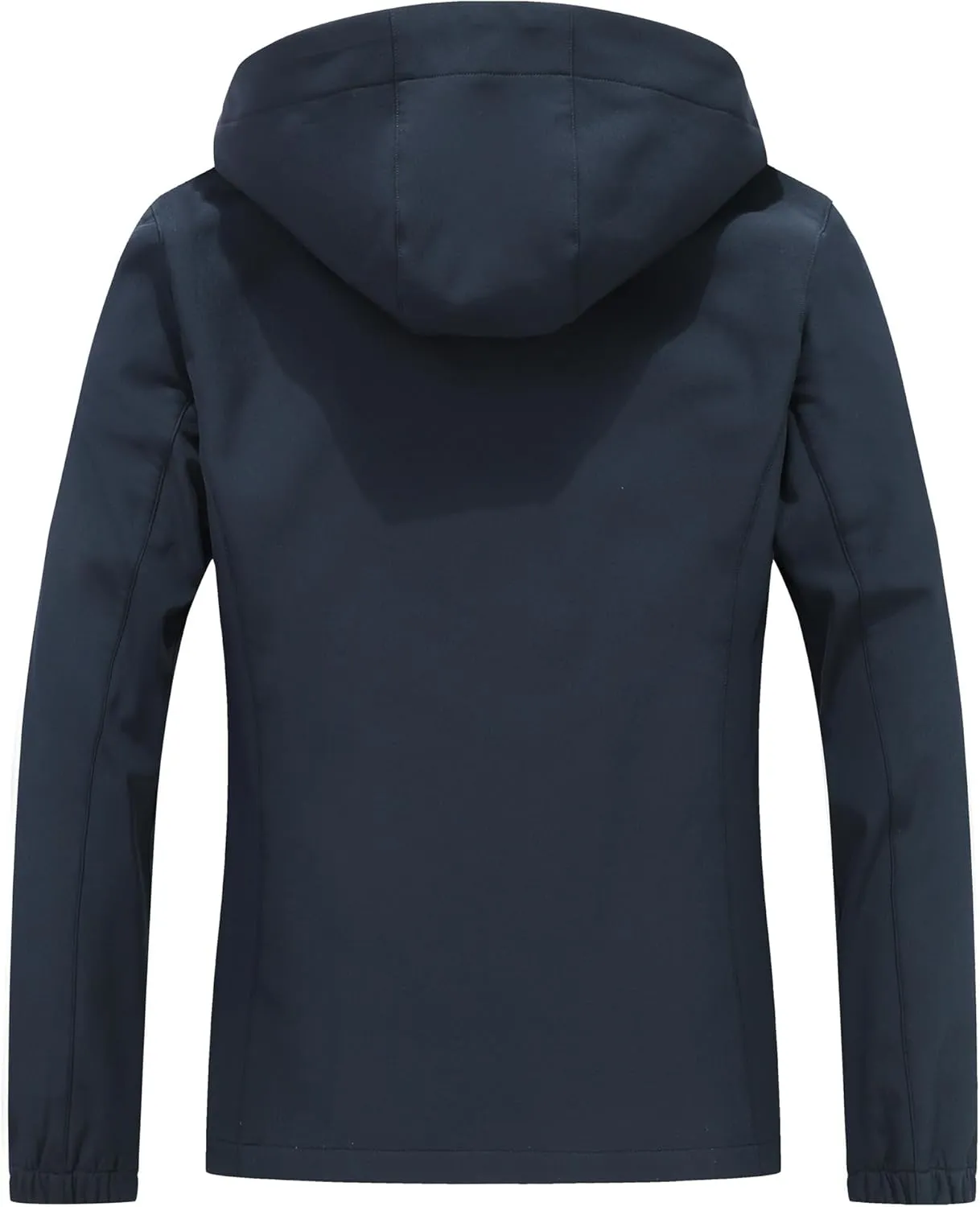 MOERDENG Women's Waterproof Softshell Jacket with Hood Fleece Lined Winter Jacket Insulated Windbreaker Hiking Jacket