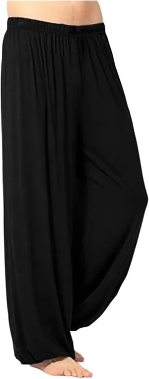 Muscularfit Black Pants Men 2023 Casual Stretch Waist Solid Dancing Yoga Pants Fashion Loose Jogger Sport Trousers Sweatpants
