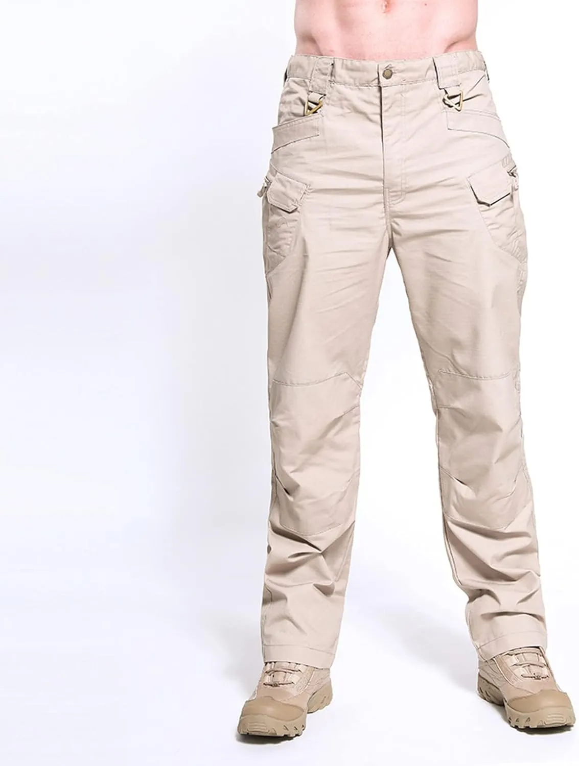 Muscularfit Cargo Pants Men Camouflage Buckle Zipper Straight Tooling Trousers Multi Pockets Causal Cotton Outdoor Sweatpant