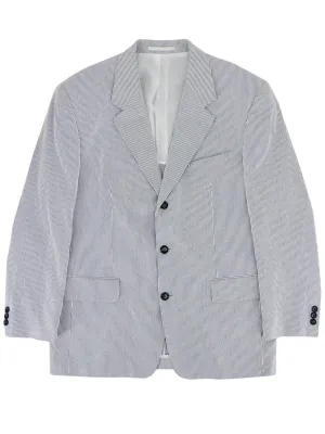 Navy & White Striped Lightweight Vintage Summer Jacket