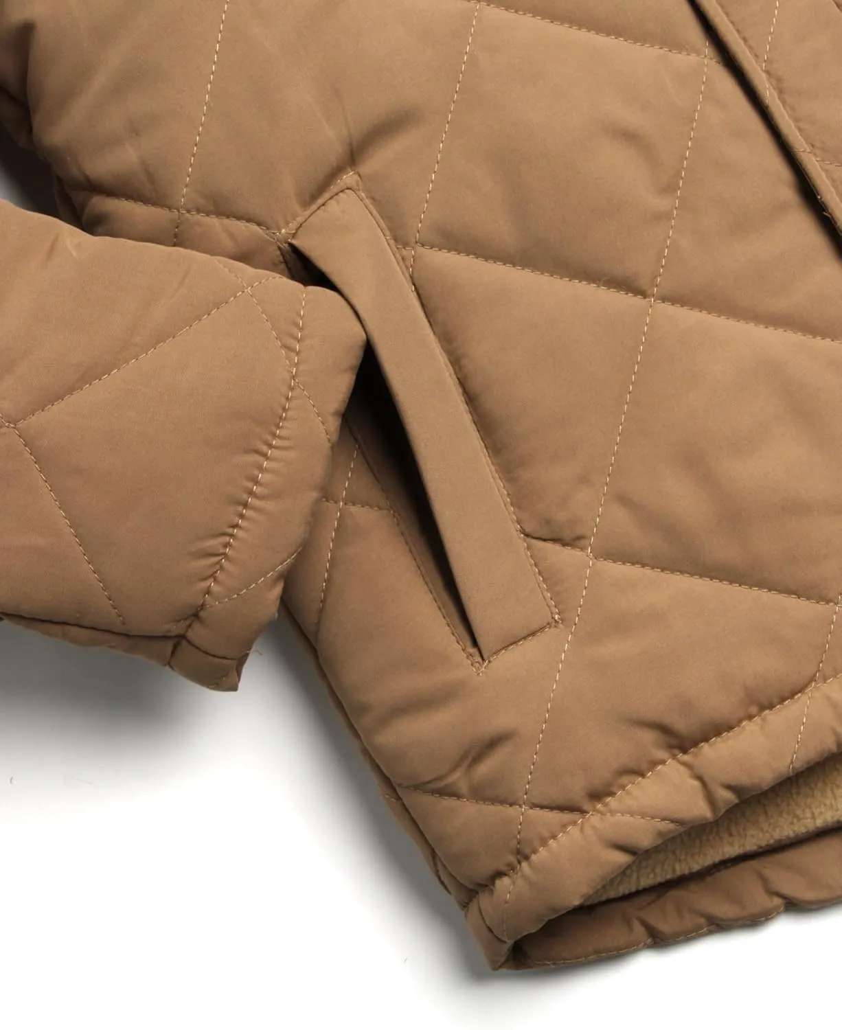 Perry Ellis Boys' Winter Jacket - Suede Microber Quilted Jacket with Hood - Warm Insulated Outerwear Jacket for Boys (8-18)