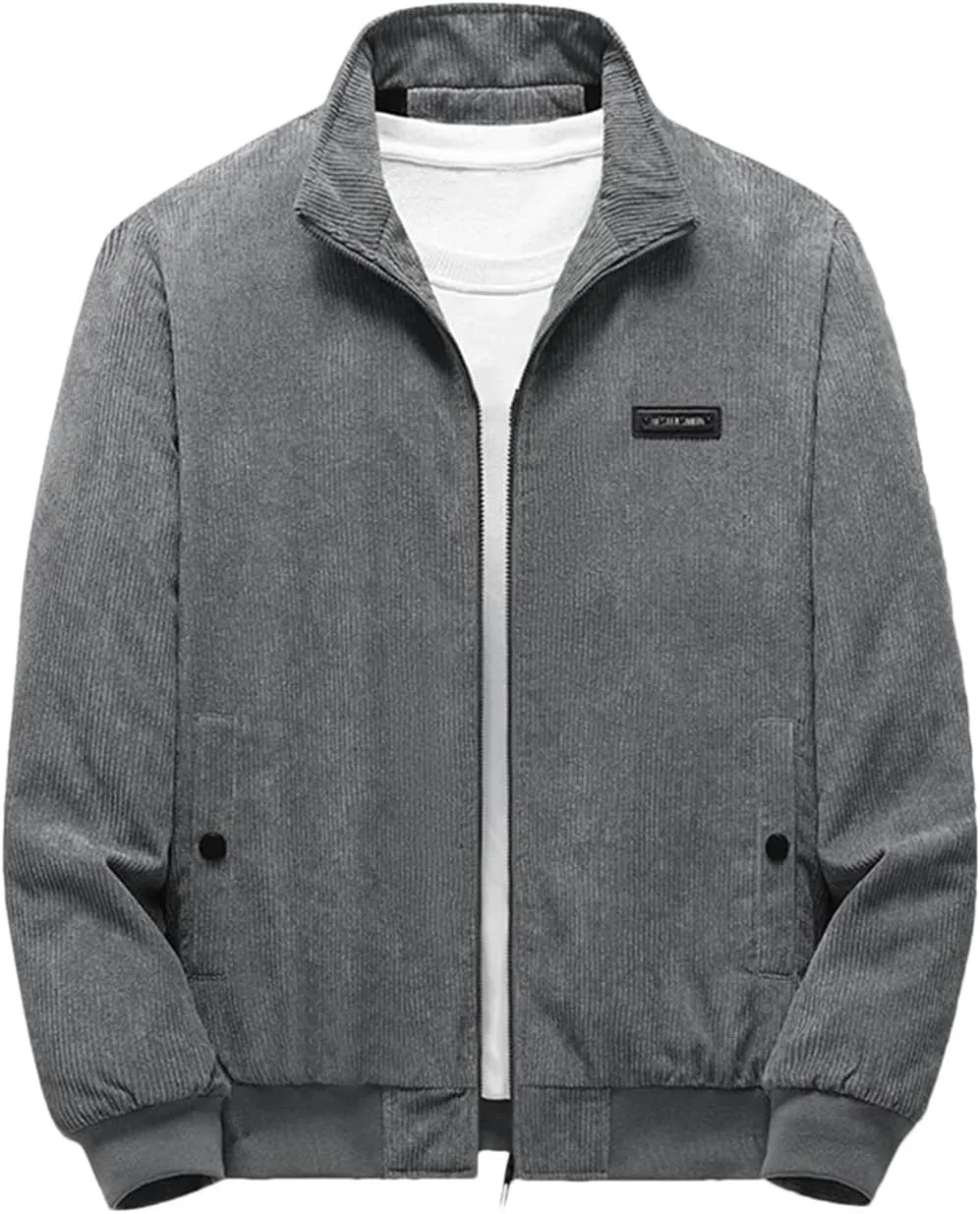 Rfmfkkg Men'S Cotton-Padded Jacket Full Zipper Corduroy Cotton-Padded Jacket Thick Warm Coat Jacket