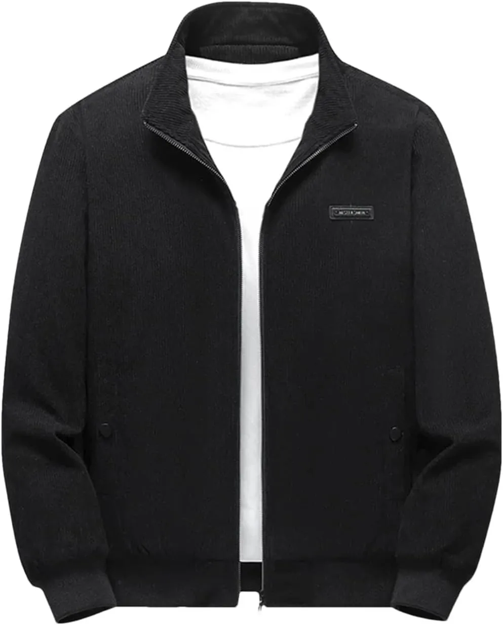 Rfmfkkg Men'S Cotton-Padded Jacket Full Zipper Corduroy Cotton-Padded Jacket Thick Warm Coat Jacket