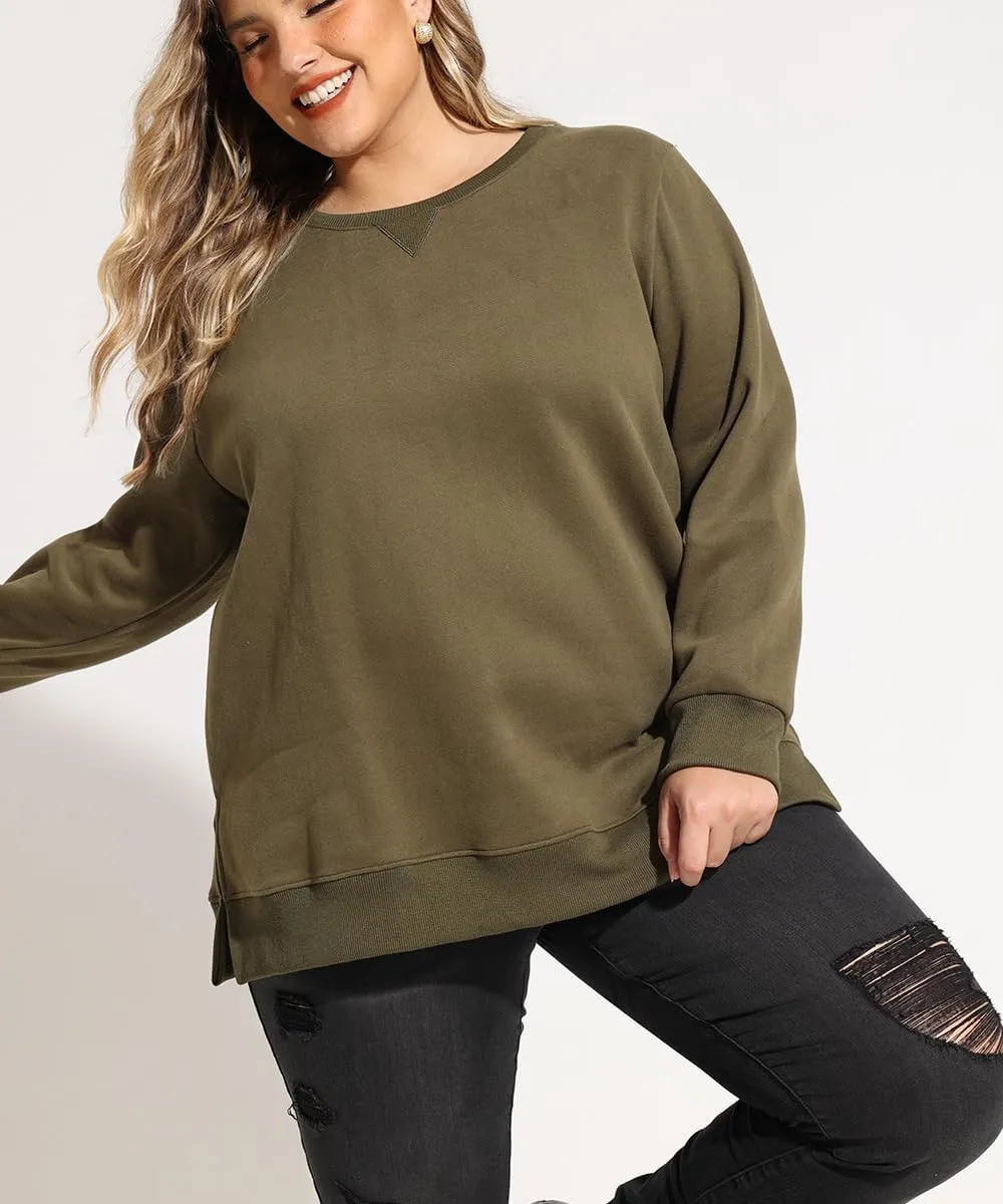 RITERA Plus Size Tops for Women Winter Long Sleeve Basic Loose fit Pullover Sweatshirts Oversized Tunic Shirts