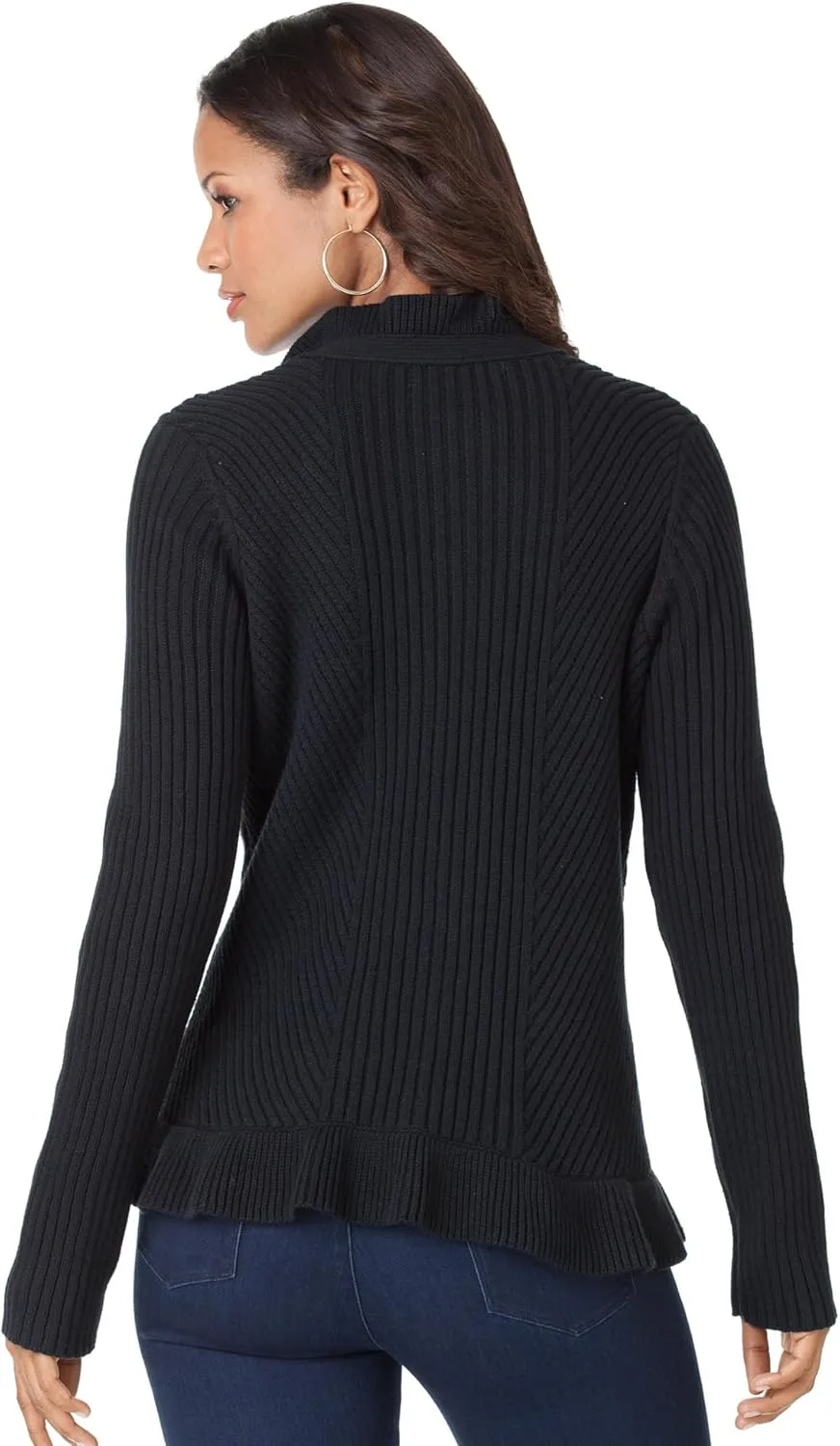 Roaman's Women's Plus Size Military Cardigan Sweater