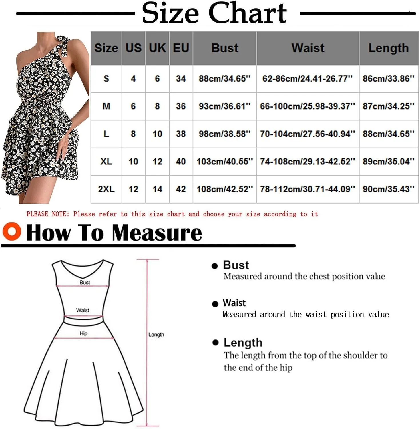 SERYU Women's Summer Tie One Shoulder Boho Floral Mini Dress Elastic Waist Tiered Ruffle A Line Flowy Dresses