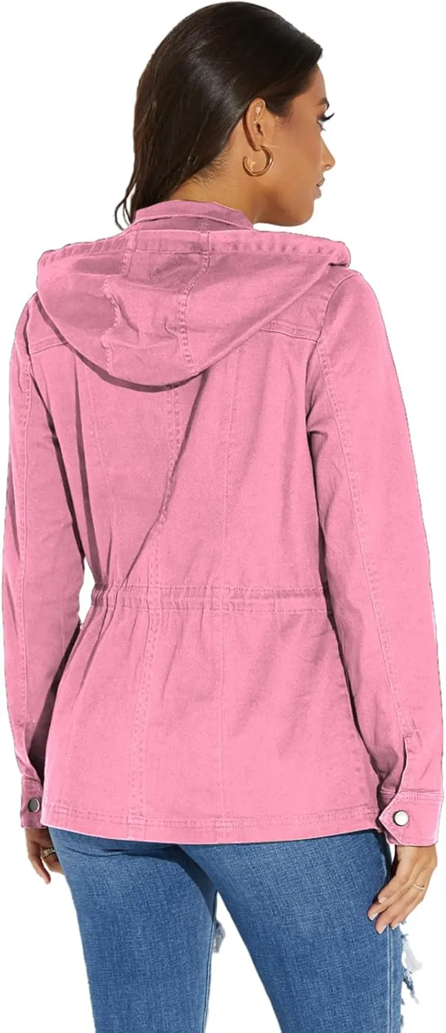 sexycherry Casual Jackets for Women Long Sleeve Lightweight Outwear Bomber Coats with Pockets