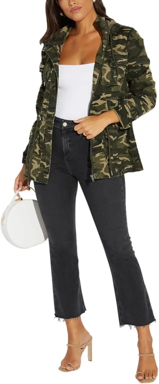 sexycherry Casual Jackets for Women Long Sleeve Lightweight Outwear Bomber Coats with Pockets