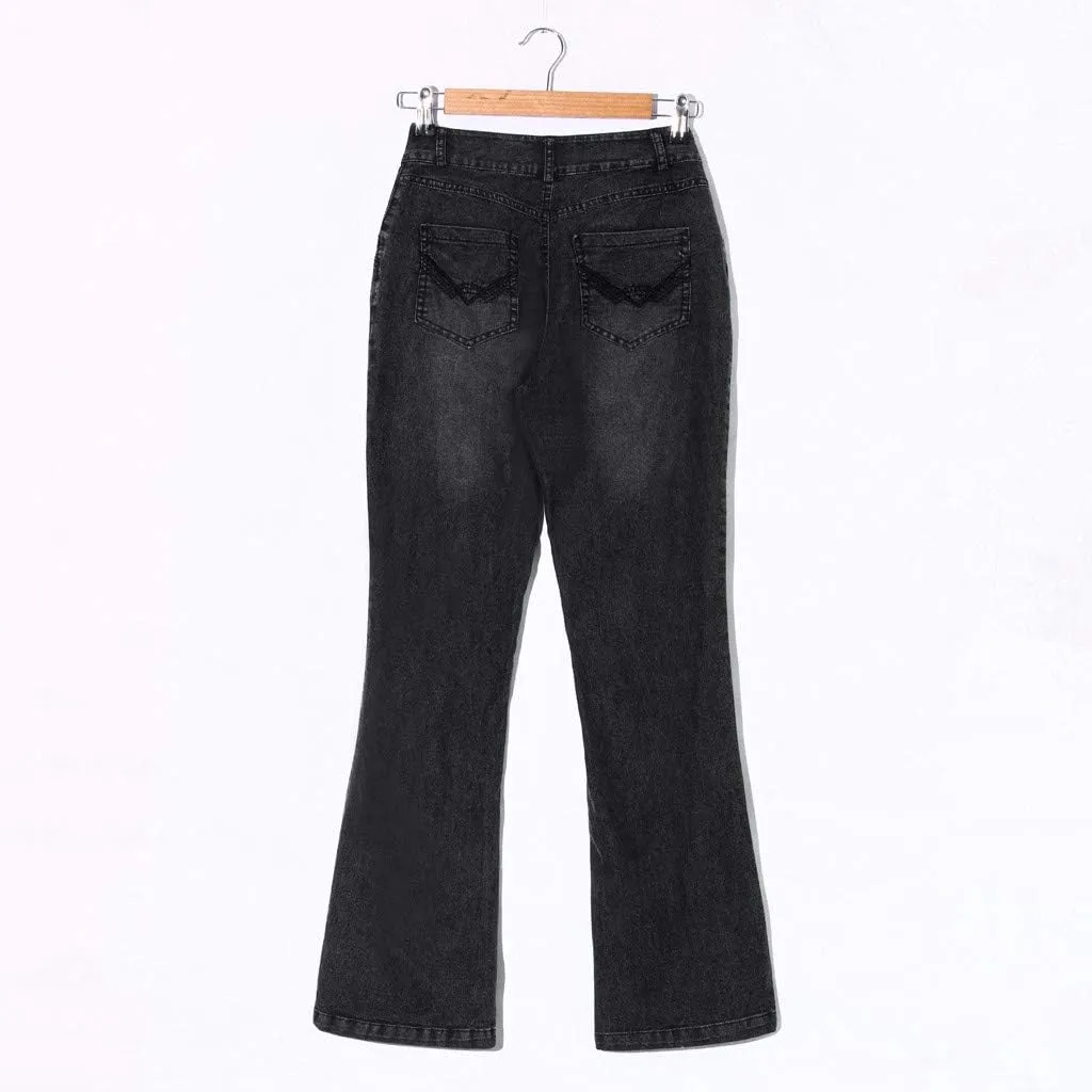 Skinny Jeans for Women Pants Waisted Trousers Jeans Lace Poket Denim Women's Jeans Skinny Jeans for Women Black