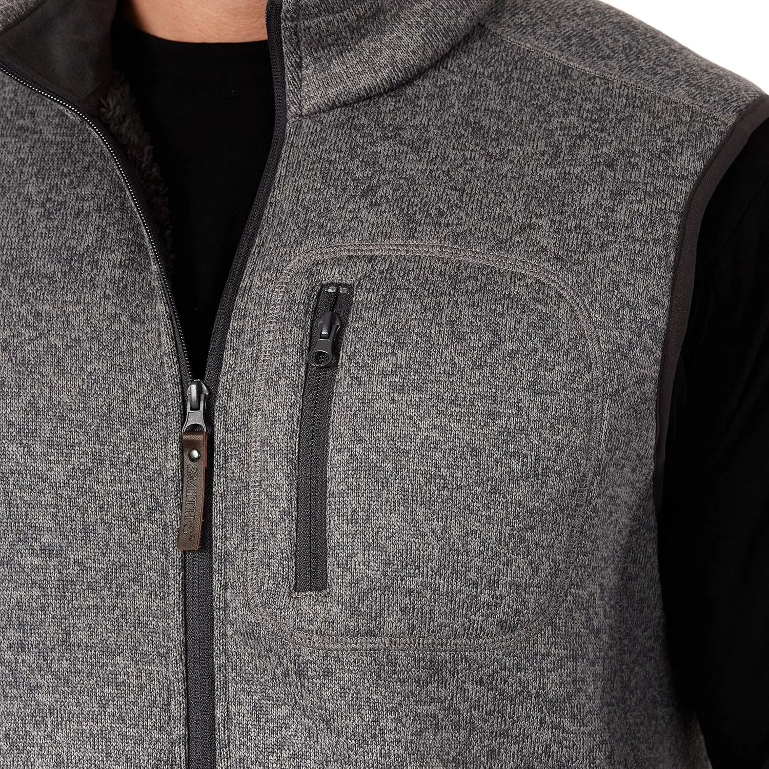 Smith's Workwear Men's Sherpa Lined Sweater Fleece Vest