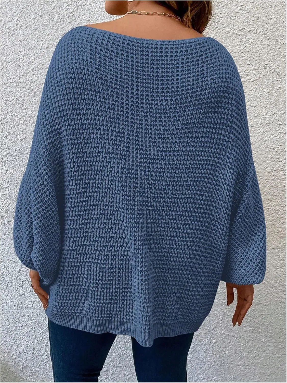SOLY HUX Women's Plus Size Crewneck Long Sleeve Casual Oversized Sweater Pullover Tops